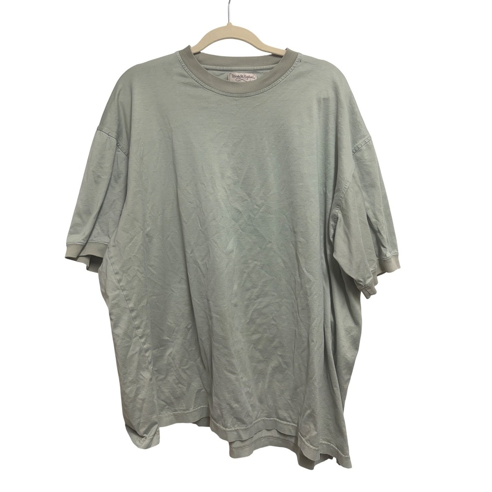 Tricots St. Raphael Knits Vintage Mercerized Cotton Green Short Sleeve Tee XXL